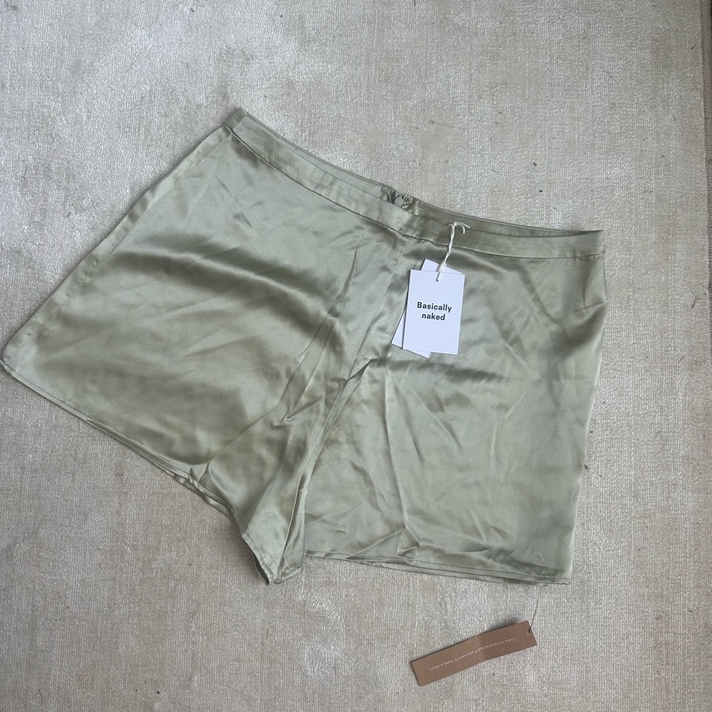 Reformation High Waist Satin Shorts